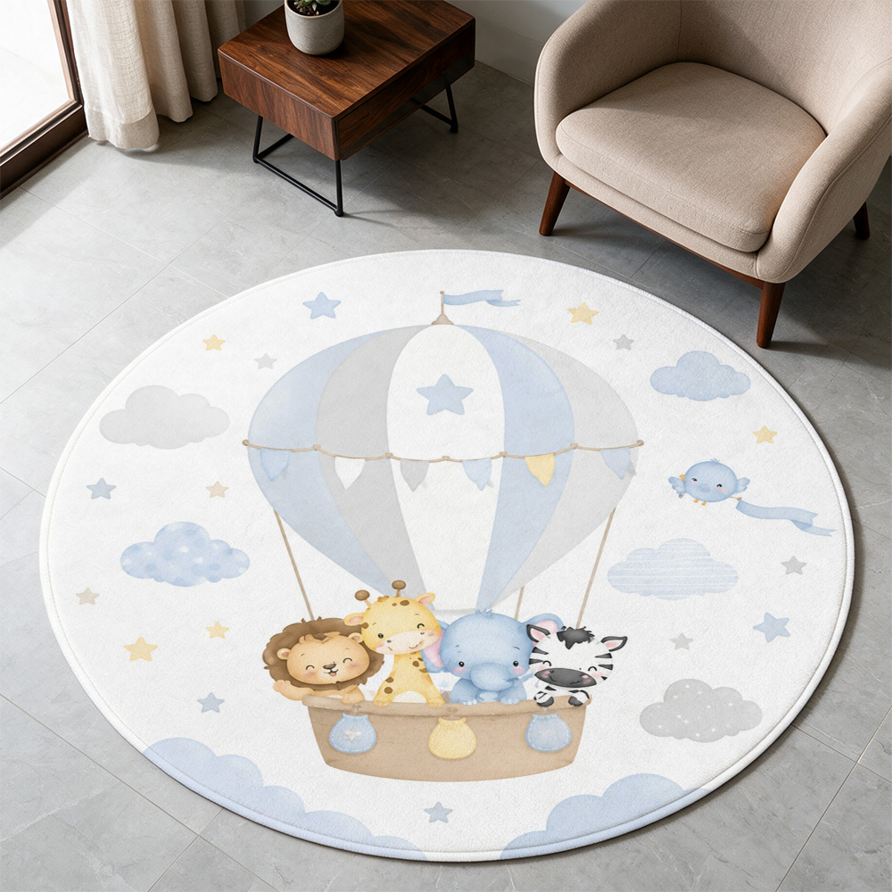 Baby Nursery Hot Air Balloon - Tappeto da gioco per cameretta con