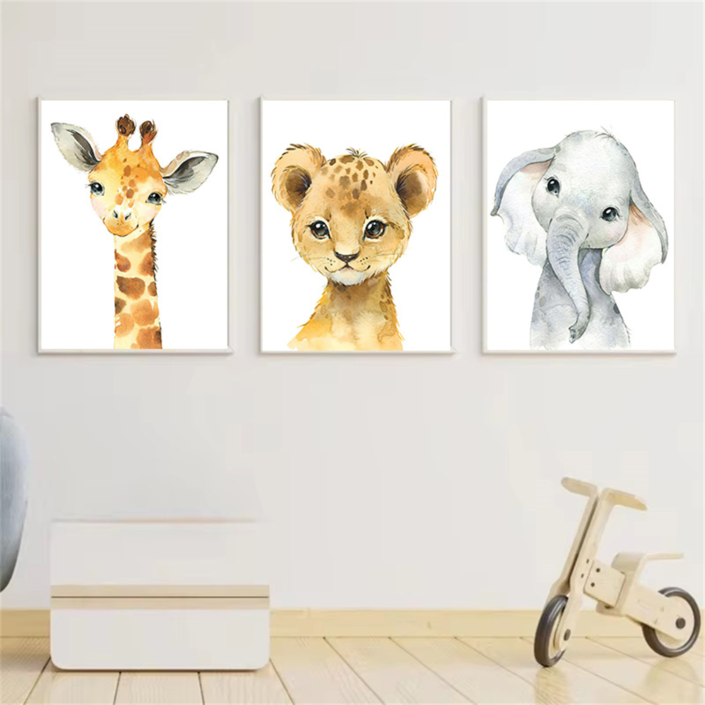Baby Nursery Jungle - Safari Nursery Decor Set di 3