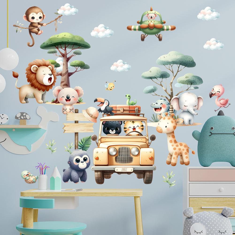 Baby Nursery Zoo Animals - camera dei bambini cartone animato elefante