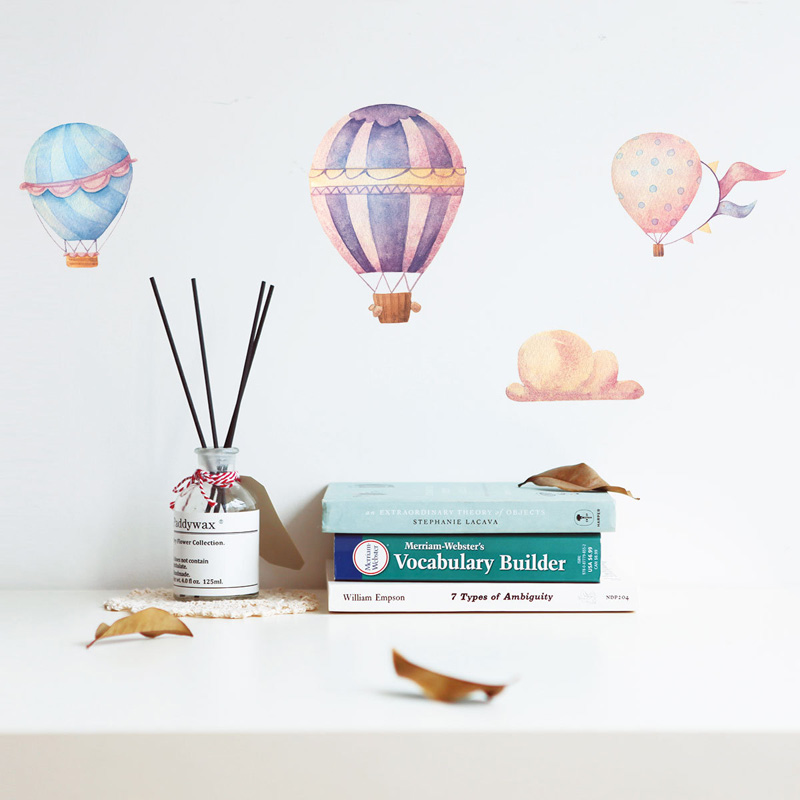 Baby Nursery Hot Air Balloon - Adesivo da parete creativo e colorato