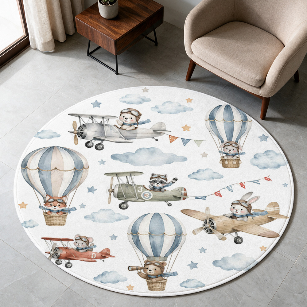 Baby Nursery Hot Air Balloon - Tappeto per cameretta con simpatici motivi