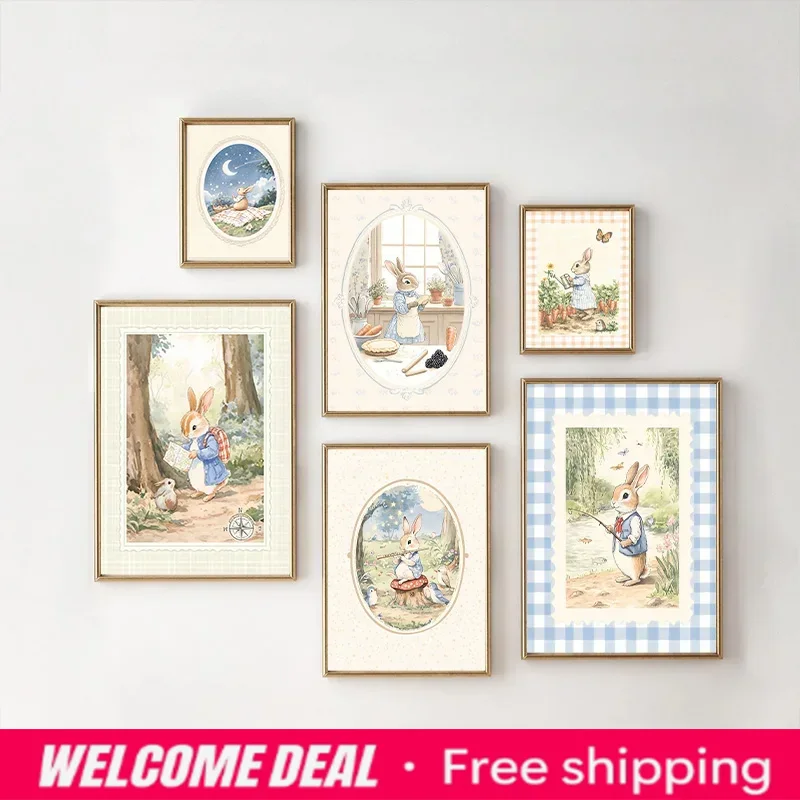 Baby Nursery Vintage - Poster artistico vintage in stile boho