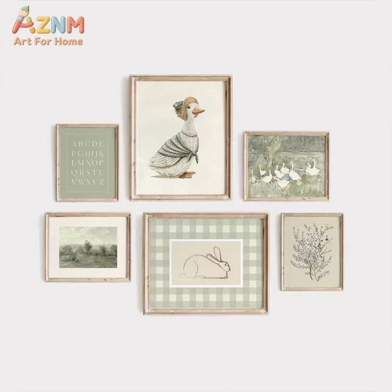 Baby Nursery Vintage - AZNM Stampa su tela vintage di