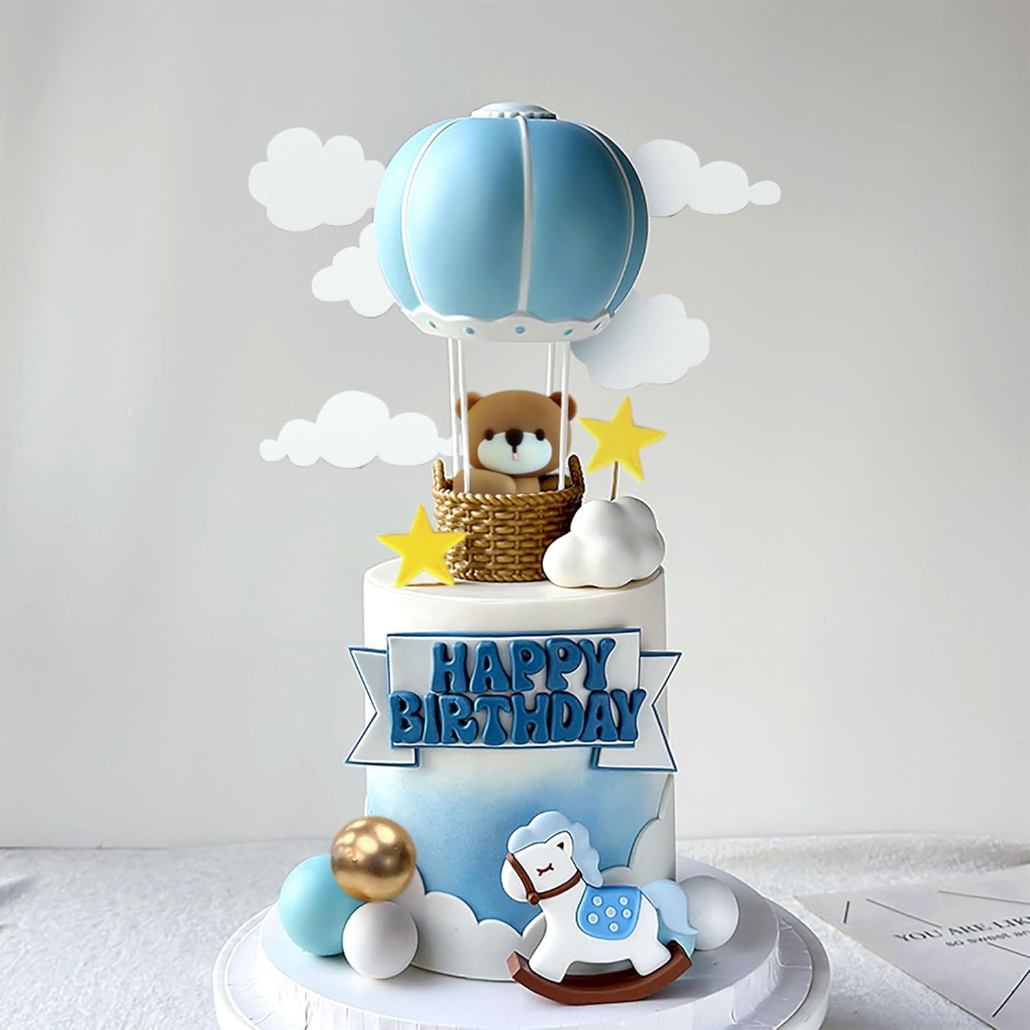 LaVenty Decorazione torta orso - Baby Nursery Hot Air Balloon recensione e prezzo