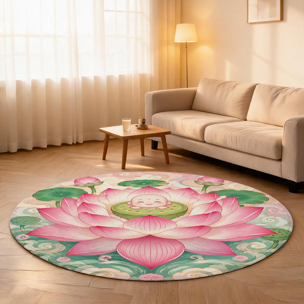 Tappeto Rotondo con Fiore di L - Baby Nursery Rug recensione e prezzo