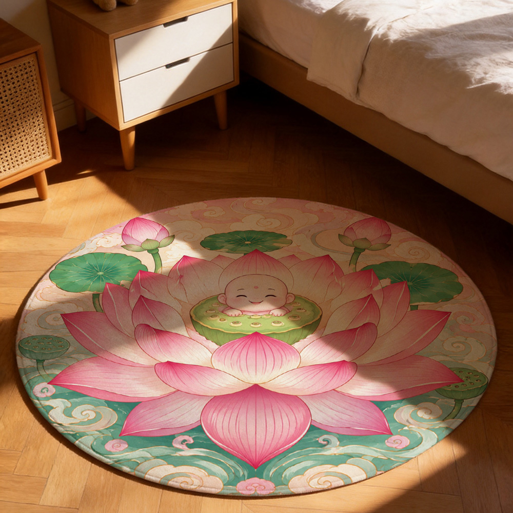 Tappeto Rotondo con Fiore di L - Baby Nursery Rug recensione e prezzo