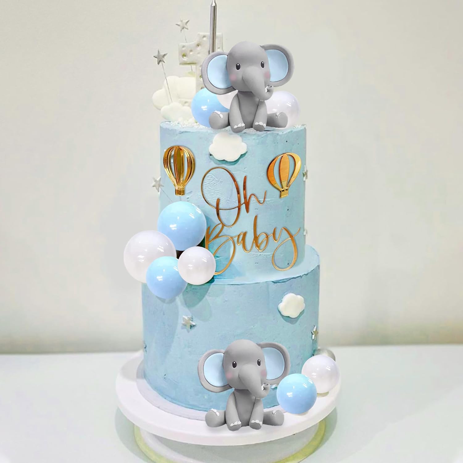 Decorazione torta elefante Top - Baby Nursery Hot Air Balloon recensione e prezzo