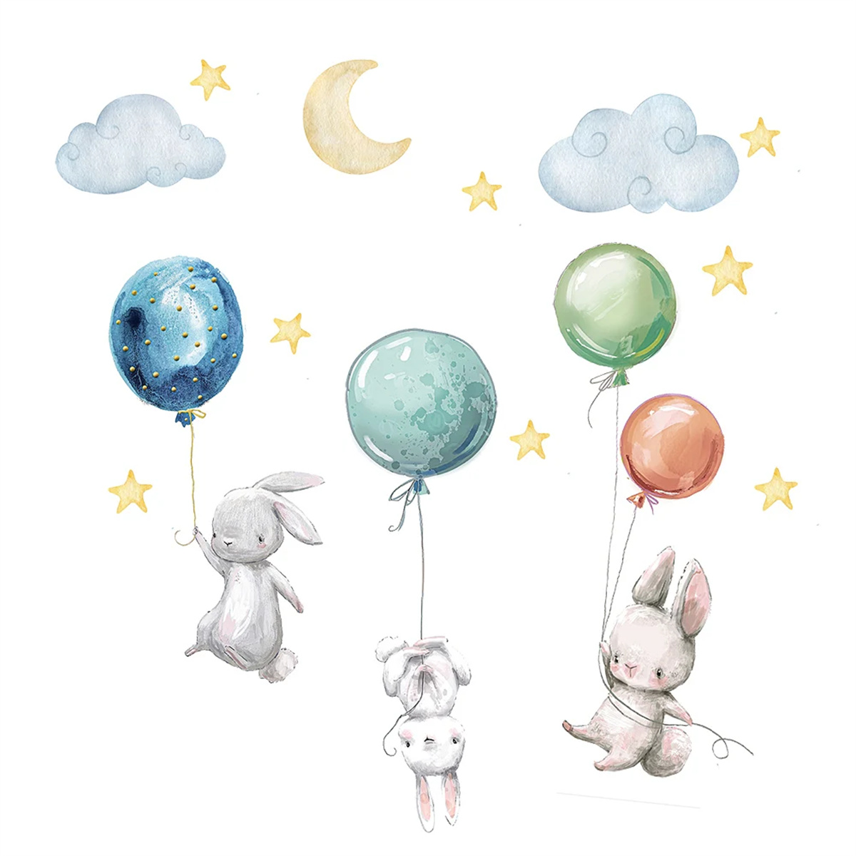 Adesivi Murali a Forma di Anim - Baby Nursery Hot Air Balloon recensione e prezzo