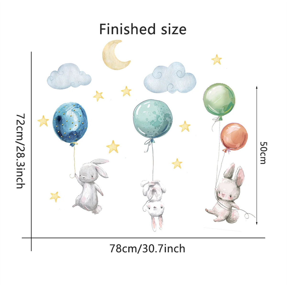 Adesivi Murali a Forma di Anim - Baby Nursery Hot Air Balloon recensione e prezzo
