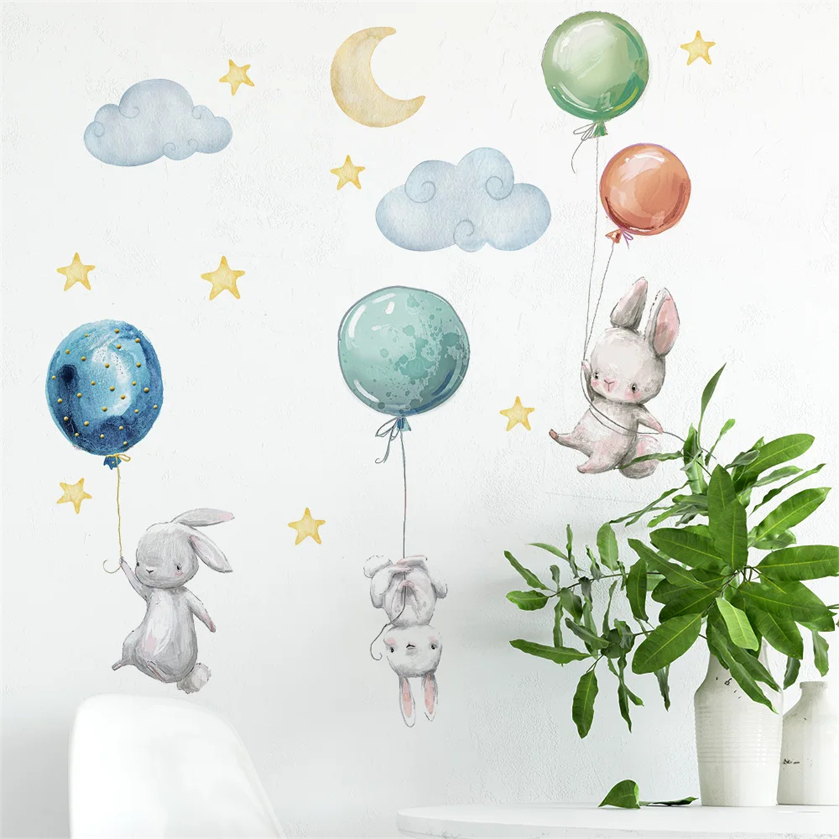 Adesivi Murali a Forma di Anim - Baby Nursery Hot Air Balloon recensione e prezzo