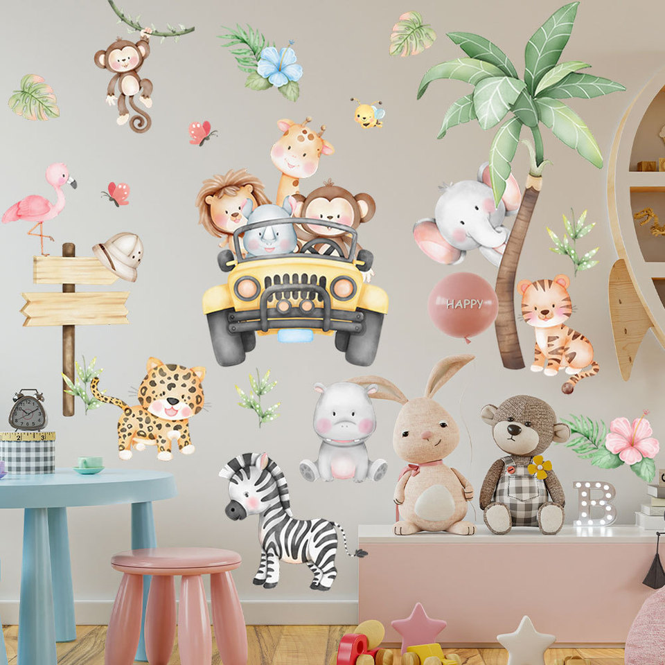 Adesivo da parete per camerett - Baby Nursery Zoo Animals recensione e prezzo