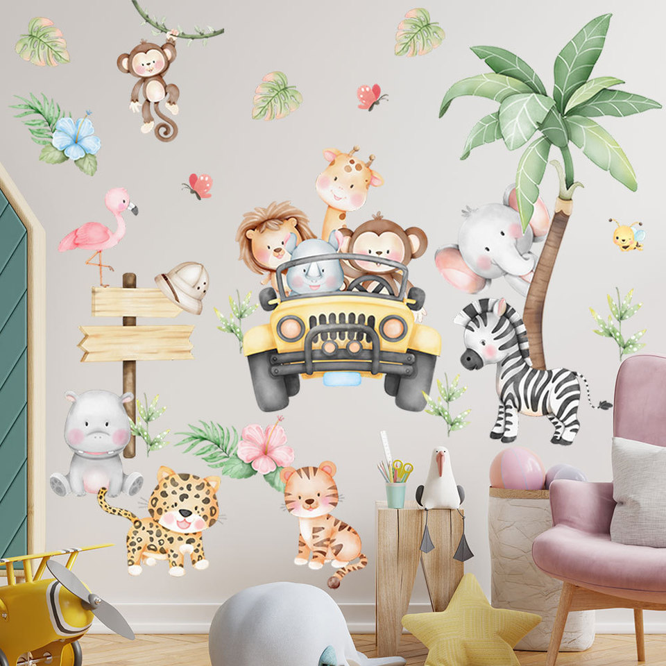 Adesivo da parete per camerett - Baby Nursery Zoo Animals recensione e prezzo