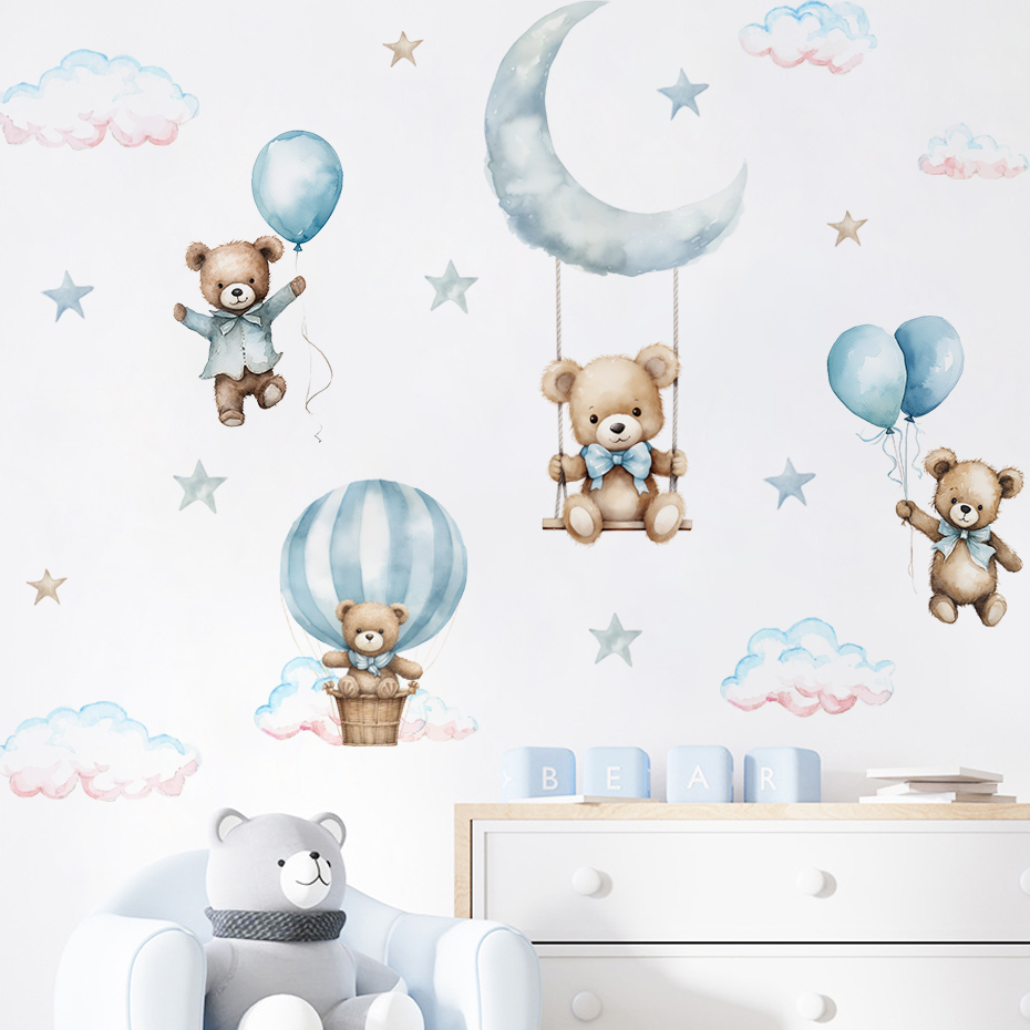 Adesivi murali nuvola con mong - Baby Nursery Hot Air Balloon recensione e prezzo