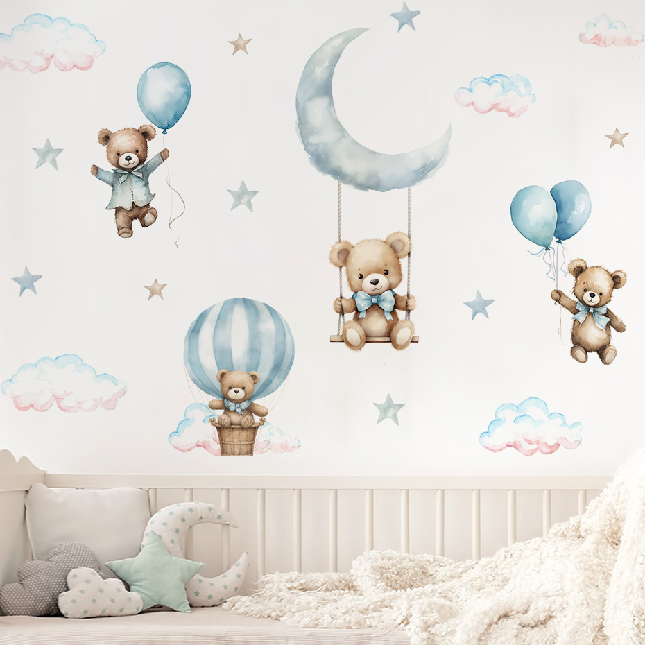 Adesivi murali nuvola con mong - Baby Nursery Hot Air Balloon recensione e prezzo