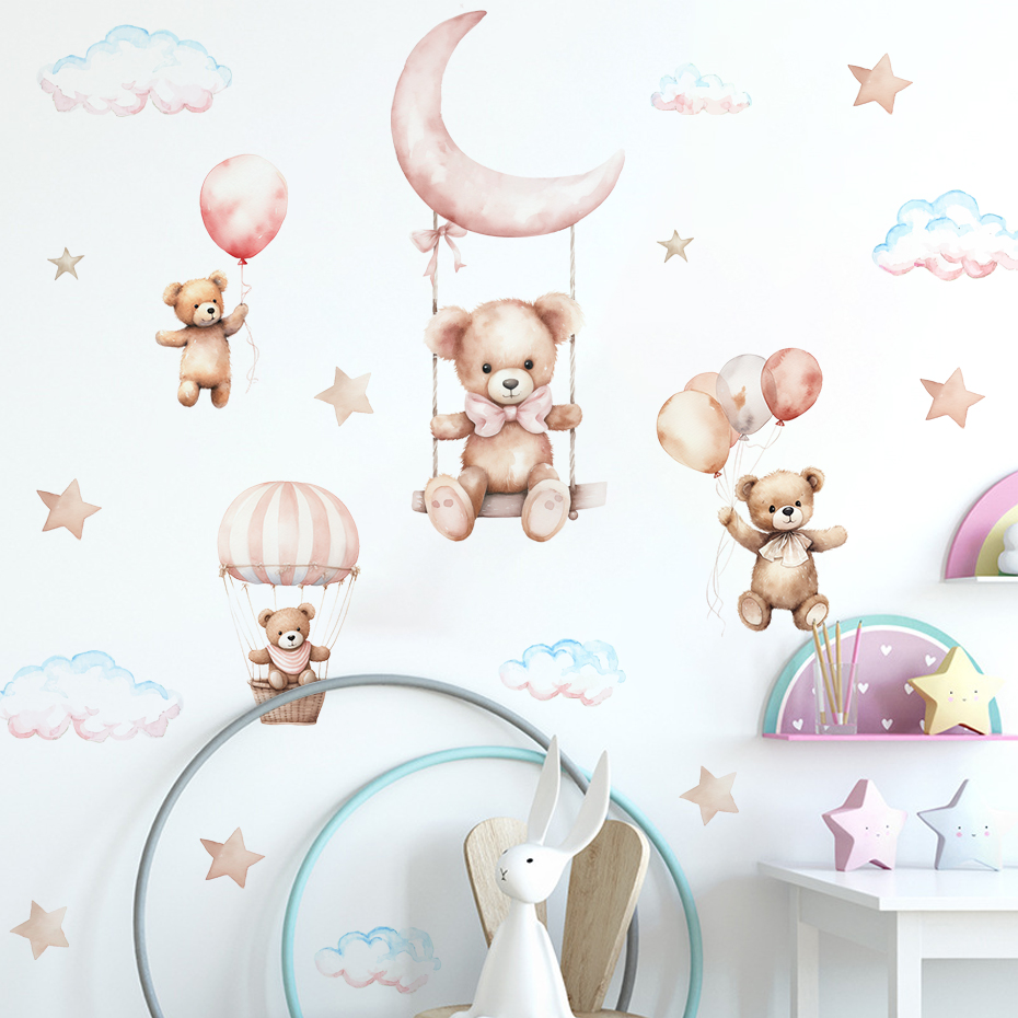 Adesivi murali nuvola con mong - Baby Nursery Hot Air Balloon recensione e prezzo