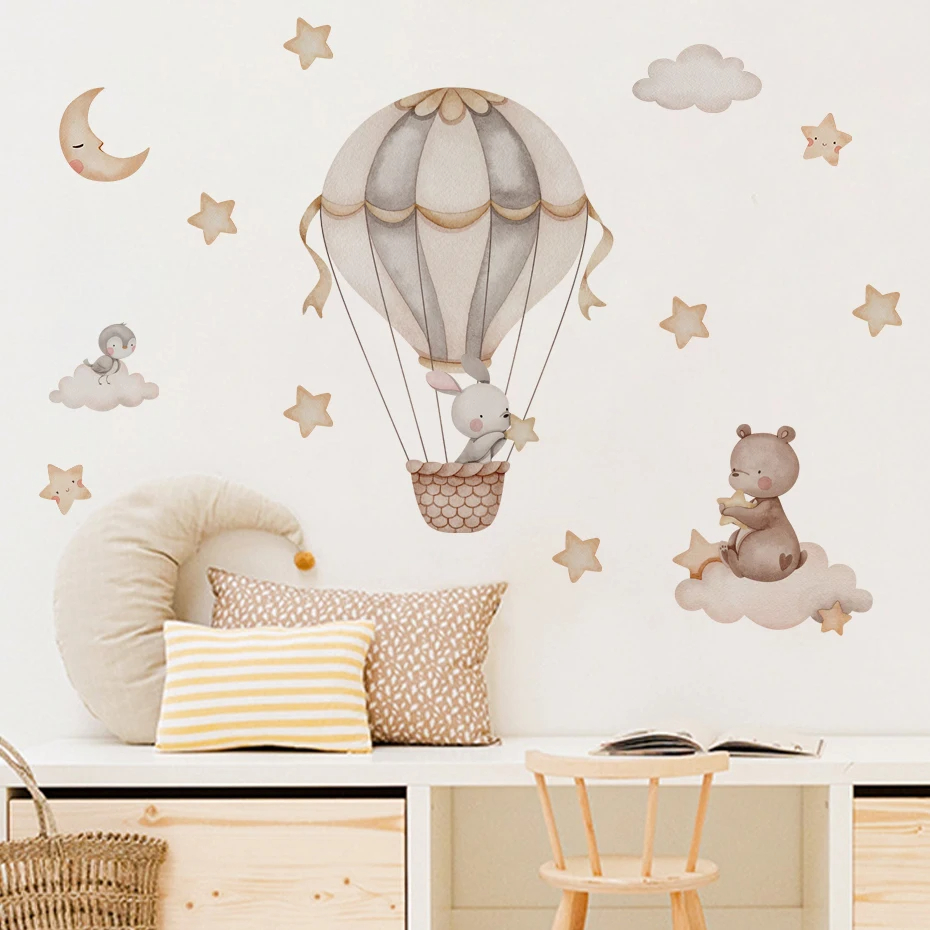 Adesivi murali nuvola con mong - Baby Nursery Hot Air Balloon recensione e prezzo