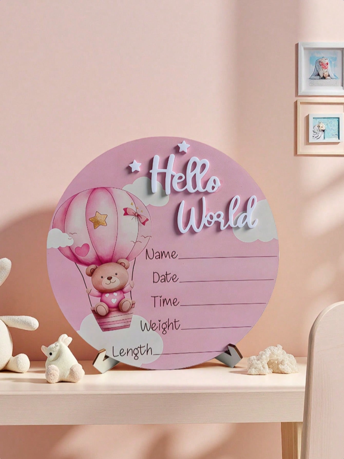 Targa commemorativa a forma di - Baby Nursery Hot Air Balloon recensione e prezzo