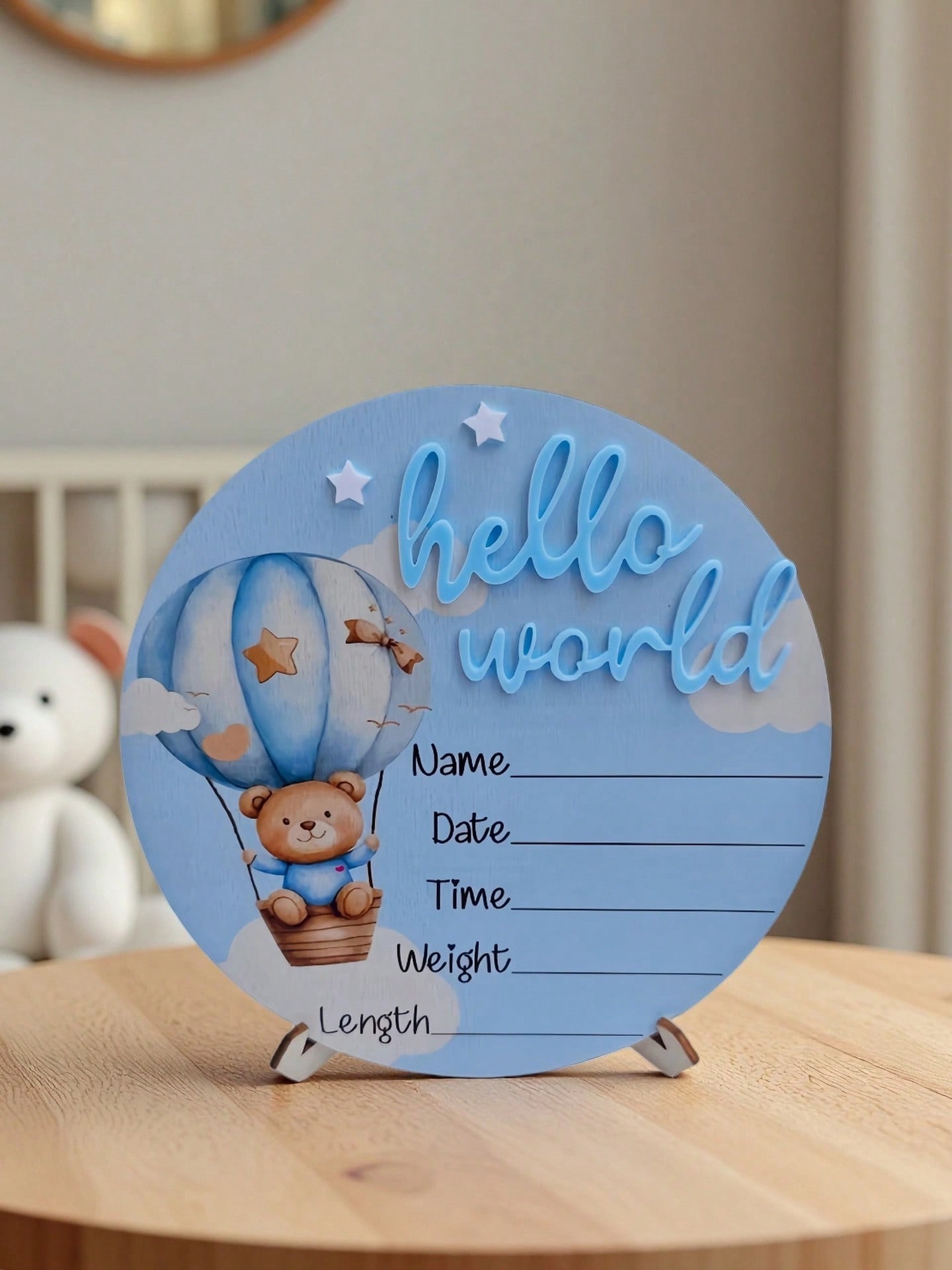 Targa commemorativa a forma di - Baby Nursery Hot Air Balloon recensione e prezzo