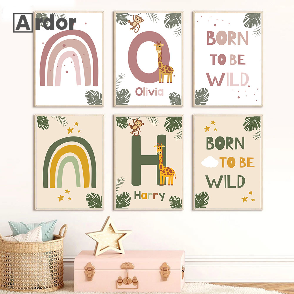 Poster di animali della giungl - Baby Nursery Jungle recensione e prezzo