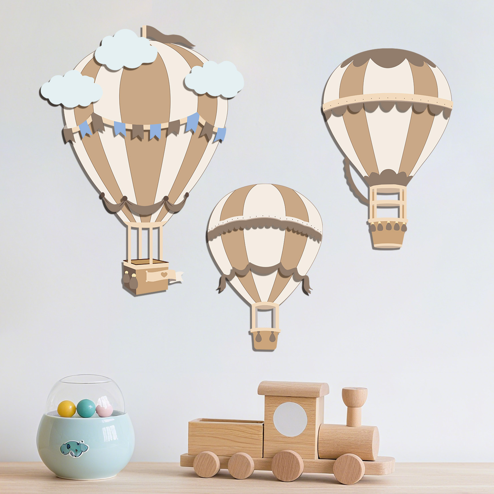 Decorazione da Parete in Legno - Baby Nursery Hot Air Balloon recensione e prezzo