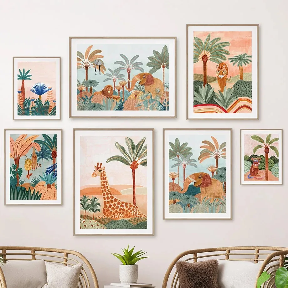 Quadro su tela con animali del - Baby Nursery Jungle recensione e prezzo
