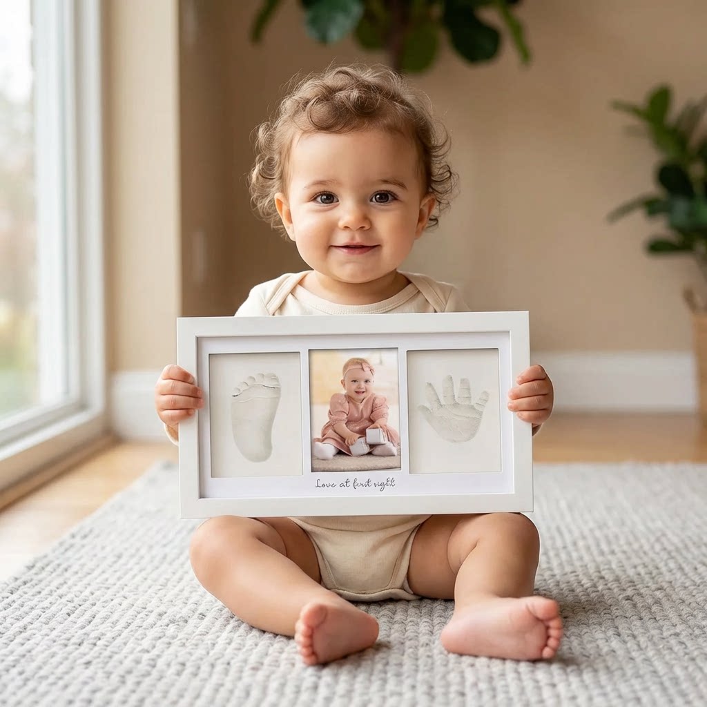 Kit per Impronte di Mani e Pie - Baby Nursery Picture Frames recensione e prezzo