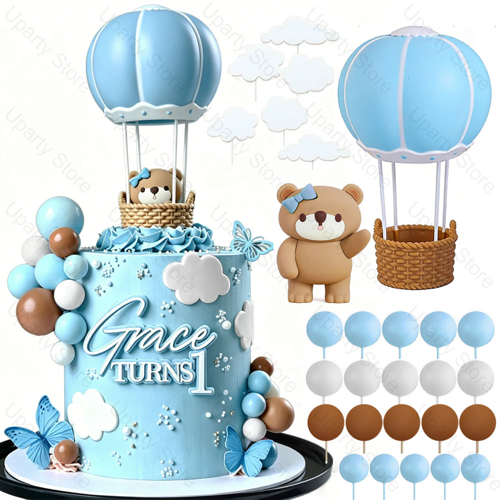 28 Pezzi Decorazioni per Torte - Baby Nursery Hot Air Balloon recensione e prezzo