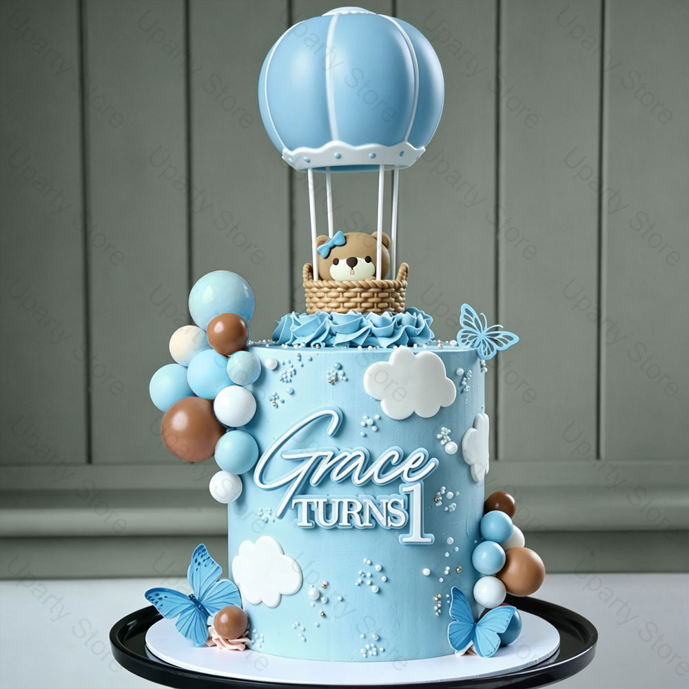 28 Pezzi Decorazioni per Torte - Baby Nursery Hot Air Balloon recensione e prezzo