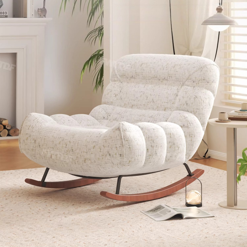 Poltrona a dondolo in ciniglia - Baby Nursery Rocking Chair recensione e prezzo