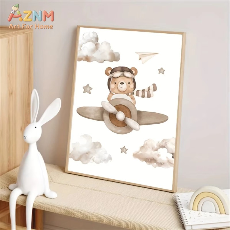 3 pezzi, stampa su tela con mo - Baby Nursery Picture Frames recensione e prezzo