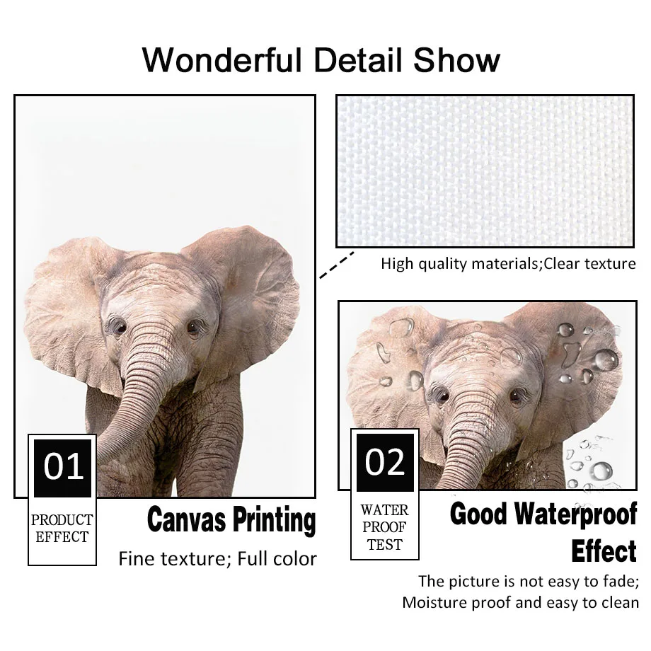 1 quadro su tela senza cornice - Baby Nursery Zoo Animals recensione e prezzo