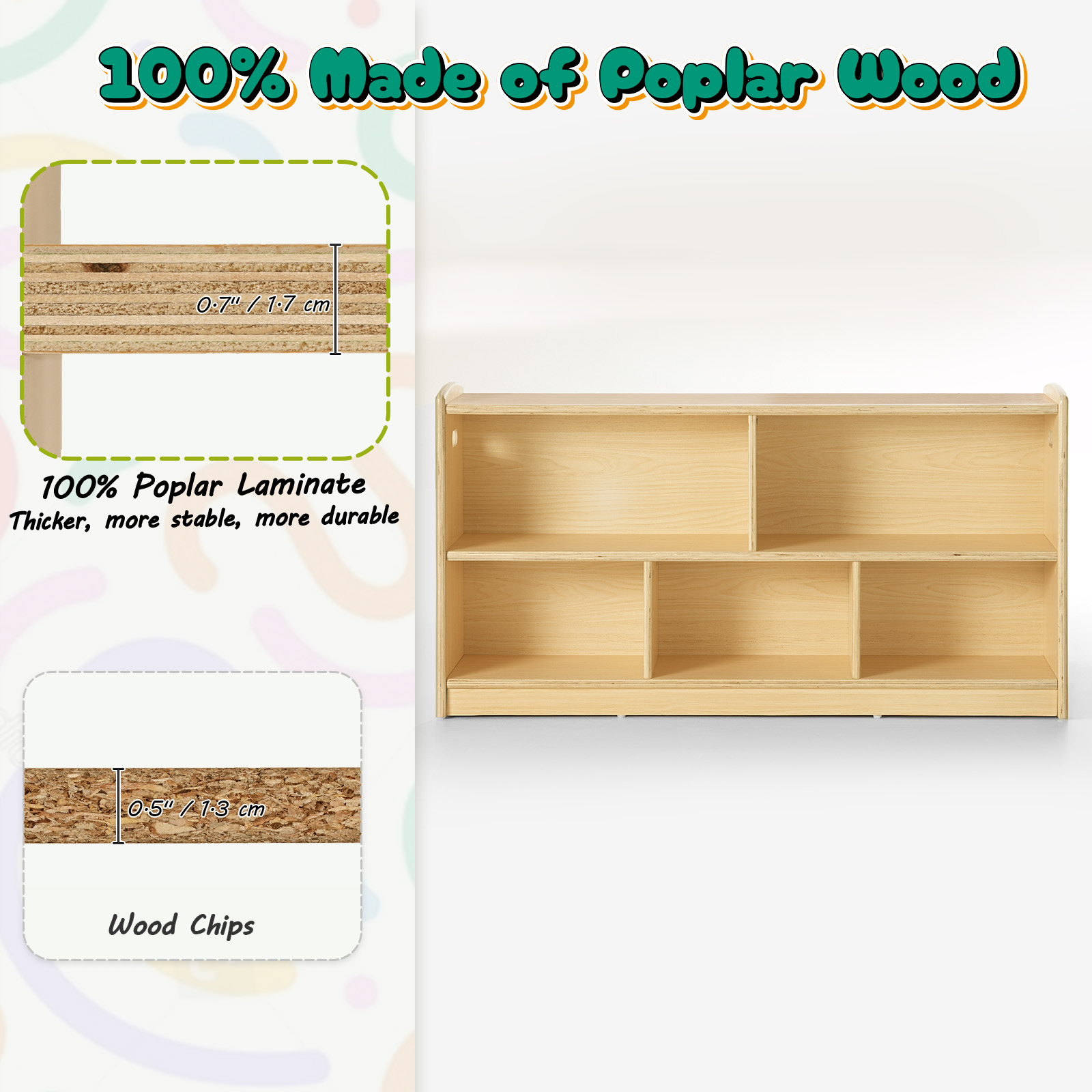 Armadietto Montessori in legno - Baby Bookshelf Small recensione e prezzo